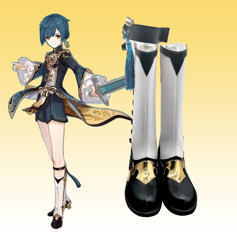 オリジナル Shenxing Qiu Cos 靴アニメーション靴ゲームパフォーマンス靴キャラクター靴手作りコスプレブーツ画像デザインクロスボーダーを参照