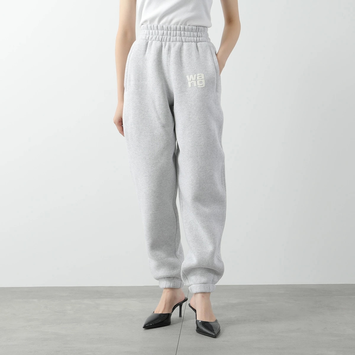 ALEXANDER WANG アレキサンダーワン スウェットパンツ 4CC3224348 レディース パフロゴ 裏起毛 カラー2色