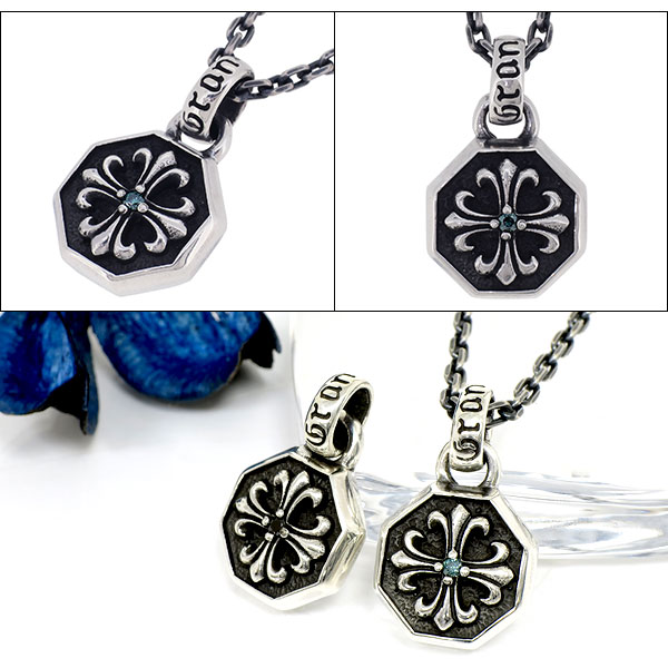 GRAN DEUR ダイヤモンド フレア クロス オクタゴン シルバーネックレス メンズ GRAN DEUR ダイヤモンド フレア クロス オクタゴン シルバーネックレス メンズ