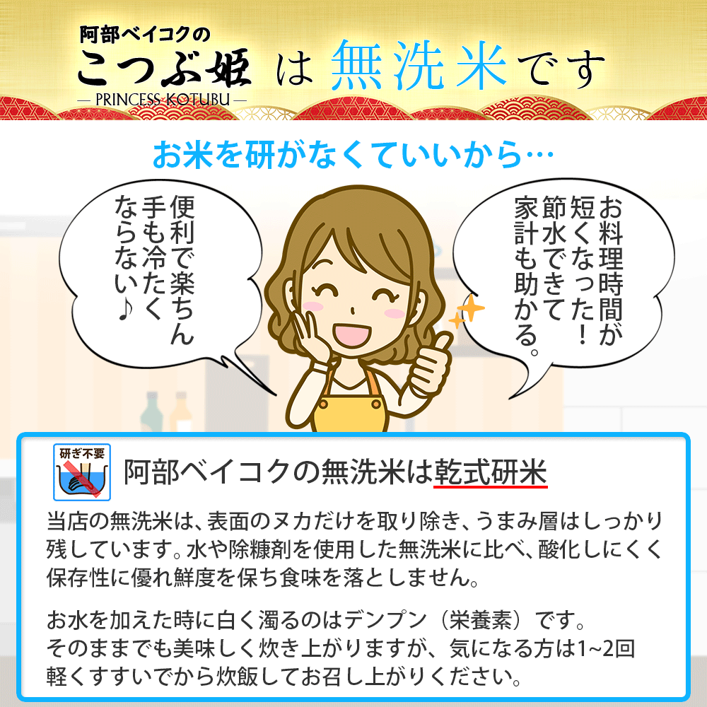 無洗米 5kg こつぶ姫 国内産