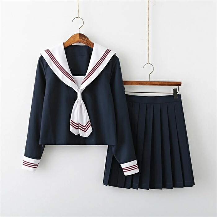 学生制服 半袖 長袖 JK制服 レディース 大人 セーラー服 女子高生 制服 JK 学生 高校制服 上下セット スクール 入学式 卒業式 ハロウィン コスプレ ミニ 膝丈 お洒落 無地 舞台衣装