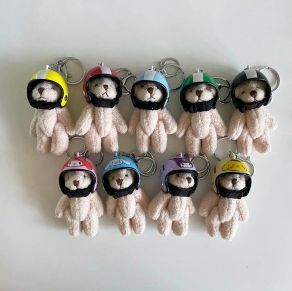 Qoo10] ヘルメット クマキーホルダー 11typ