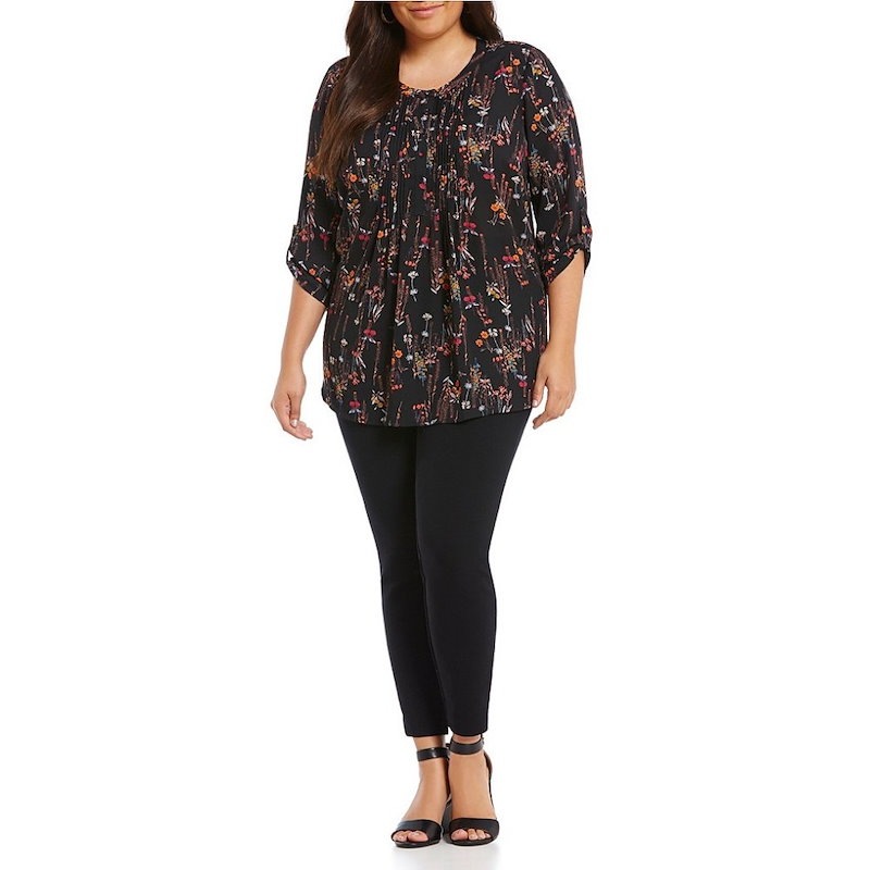 ギブソンアンドラティマー レディース トップス ブラウス・シャツ【Gibson & Latimer Plus Floral Blouse】Black ギブソンアンドラティマー レディース トップス ブラウス・シャツ【Gibson & Latimer Plus Floral Blouse】Black