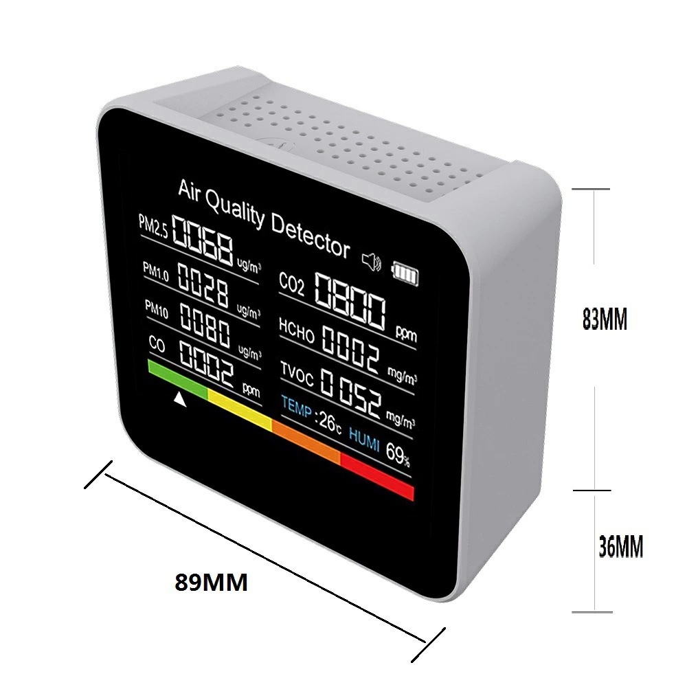 家庭用空気品質検出器 LED デジタル ディスプレイ LCD スクリーン