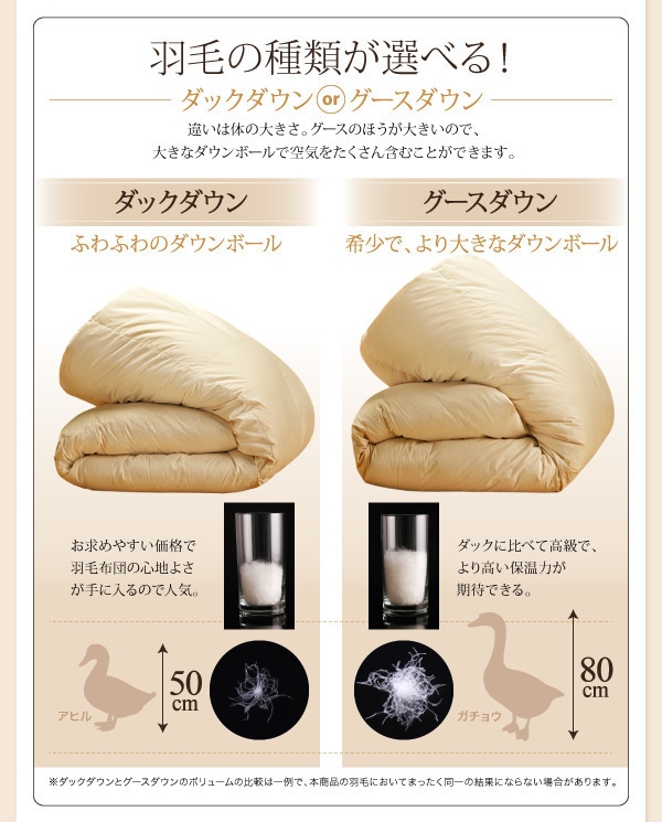 04020199656055 グースタ... : 寝具・ベッド・マットレス : 9色から選べる羽毛布団シリーズ 定番日本製