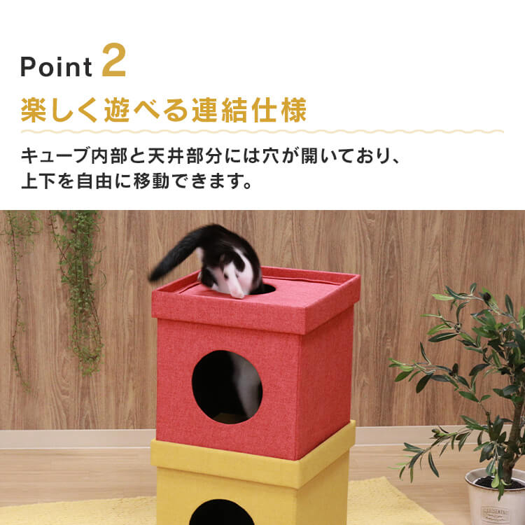 ペットハウス 猫用品 犬用品 ペットハウスキューブ2段 53711 (D) ペットハウス 猫用品 犬用品 ペットハウスキューブ2段 53711 (D)