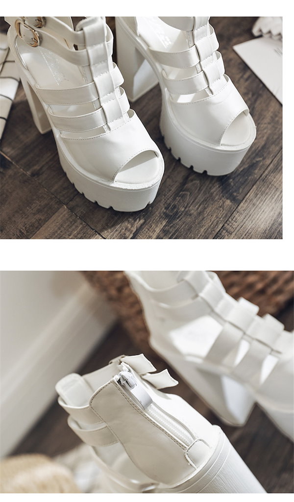 Qoo10] レディース サンダル アンクルストラップ