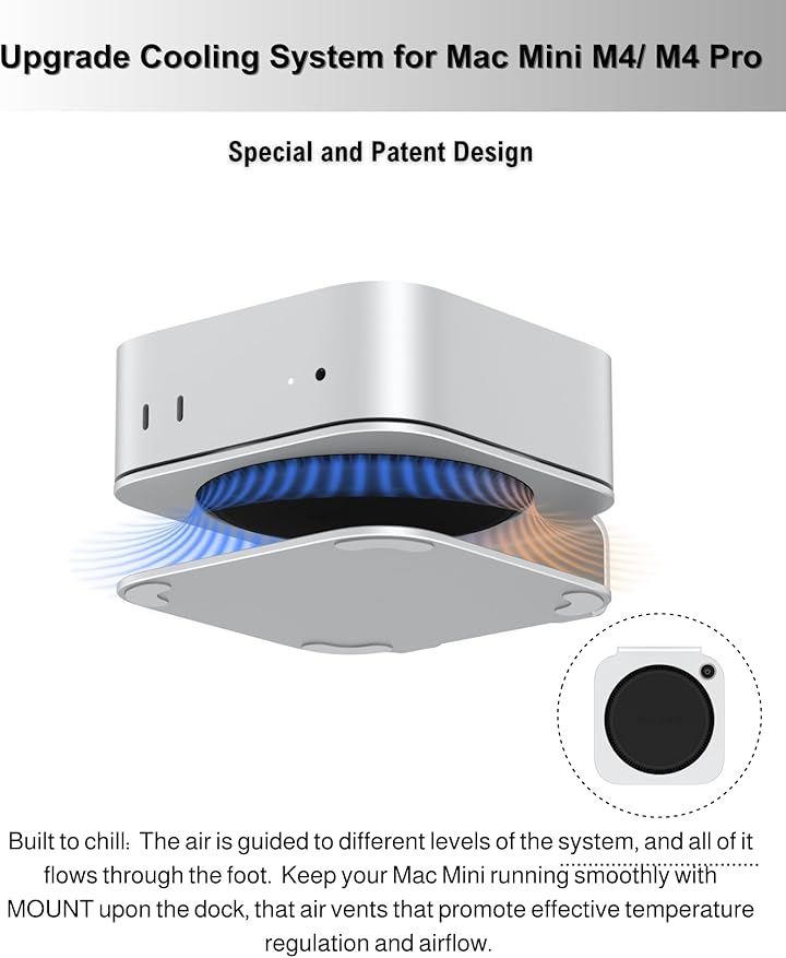 Mac mini M4スタンド アルミマウント 2024 / Pro用 冷却内蔵 電源ボタンへのアクセス 滑り止め アクセサリー(シルバー) Mac mini M4スタンド アルミマウント 2024 / Pro用 冷却内蔵 電源ボタンへのアクセス 滑り止め アクセサリー(シルバー)