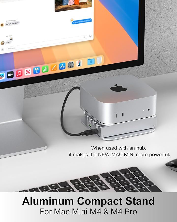 Mac mini M4スタンド アルミマウント 2024 / Pro用 冷却内蔵 電源ボタンへのアクセス 滑り止め アクセサリー(シルバー) Mac mini M4スタンド アルミマウント 2024 / Pro用 冷却内蔵 電源ボタンへのアクセス 滑り止め アクセサリー(シルバー)