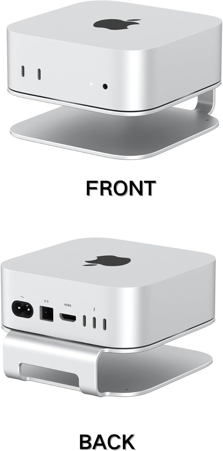 Mac mini M4スタンド アルミマウント 2024 / Pro用 冷却内蔵 電源ボタンへのアクセス 滑り止め アクセサリー(シルバー) Mac mini M4スタンド アルミマウント 2024 / Pro用 冷却内蔵 電源ボタンへのアクセス 滑り止め アクセサリー(シルバー)