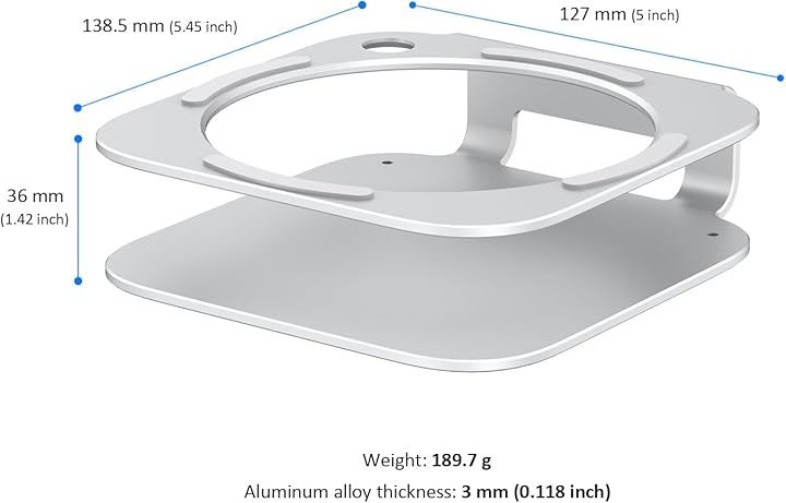 Mac mini M4スタンド アルミマウント 2024 / Pro用 冷却内蔵 電源ボタンへのアクセス 滑り止め アクセサリー(シルバー) Mac mini M4スタンド アルミマウント 2024 / Pro用 冷却内蔵 電源ボタンへのアクセス 滑り止め アクセサリー(シルバー)