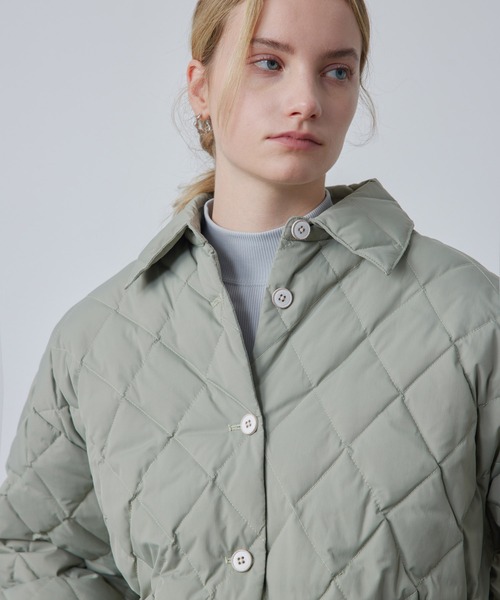 ダウン ダウンジャケット 「ELOOPS」オーバーサイズ マットキルティングジャケット レディース メンズ