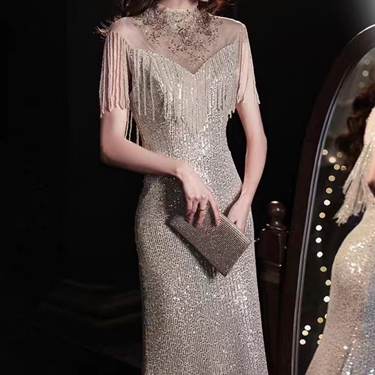 ドレス 衣装 ドレスワンピース イブニングドレス 袖なし ハイネック タイト ビジュー キラキラ マーメイドスカート 胸元 ロング丈 バックシャン ステージドレス 発表会 大人可愛い きれいめ ドレス 衣装 ドレスワンピース イブニングドレス 袖なし ハイネック タイト ビジュー キラキラ マーメイドスカート 胸元 ロング丈 バックシャン ステージドレス 発表会 大人可愛い きれいめ