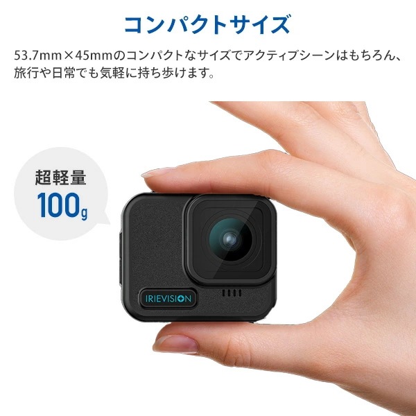 4K対応アクションカメラ 防水 IPX8 水深21m 1200万画素 手振れ補正 Wi-Fi対応 F3ACWF-01