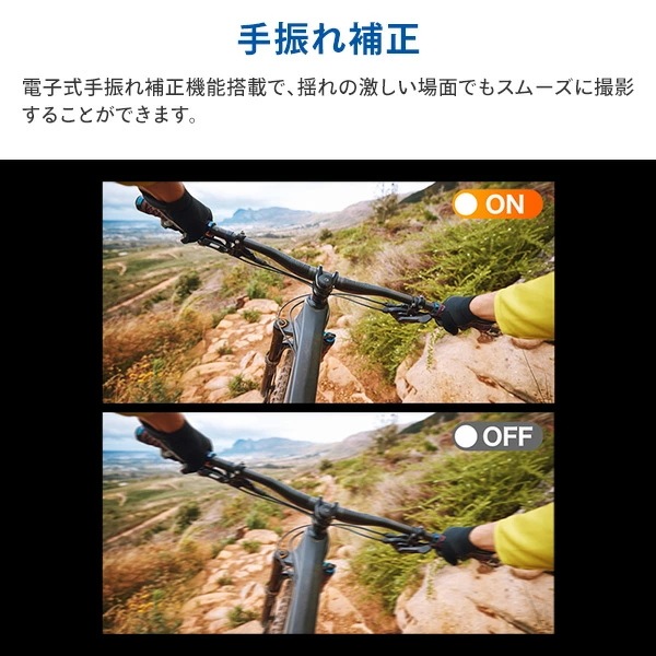 4K対応アクションカメラ 防水 IPX8 水深21m 1200万画素 手振れ補正 Wi-Fi対応 F3ACWF-01