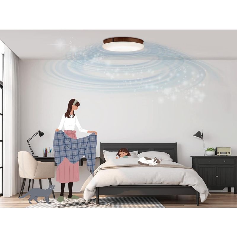 空気清浄機能付き照明空気をキレイにしながら循環させるLEDシーリングファンライトUZUKAZE 工事不要の簡単取付 FCE-55 空気清浄機能付き照明空気をキレイにしながら循環させるLEDシーリングファンライトUZUKAZE 工事不要の簡単取付 FCE-55