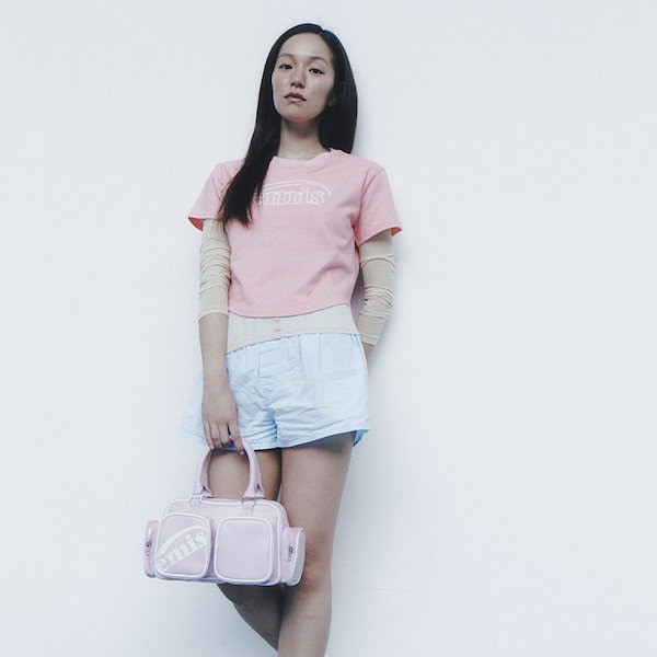 emis Tシャツ ピンクホワイト emis】韓国人気 T-SHIRT SET Mサイズ ホワイト/ピンク - メルカリ