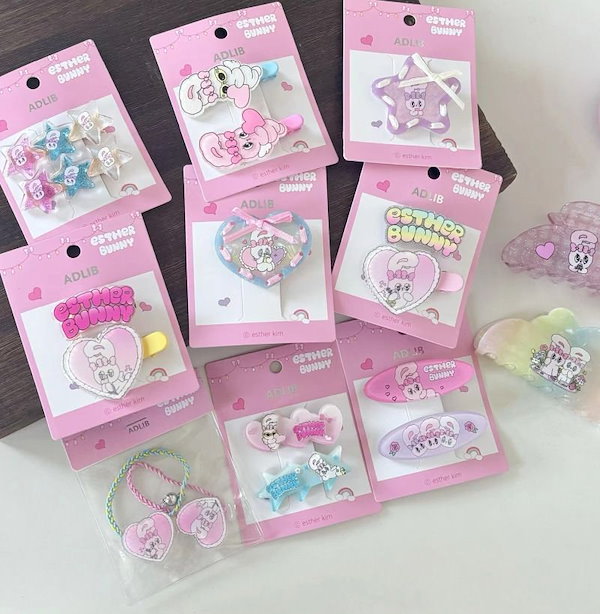 ふわふわ ダブルスター ベビーヘアクリップ ヘアピン 髪飾り ヘア