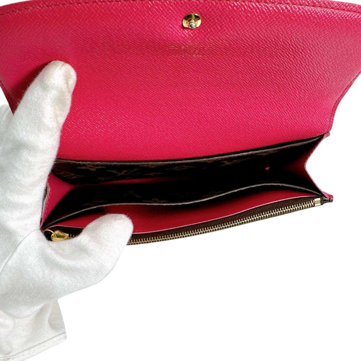 M64202 ポルトフォイユ・エミリー モノグラム 長財布 ブラウン