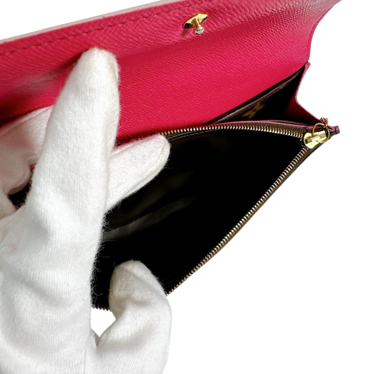 M64202 ポルトフォイユ・エミリー モノグラム 長財布 ブラウン