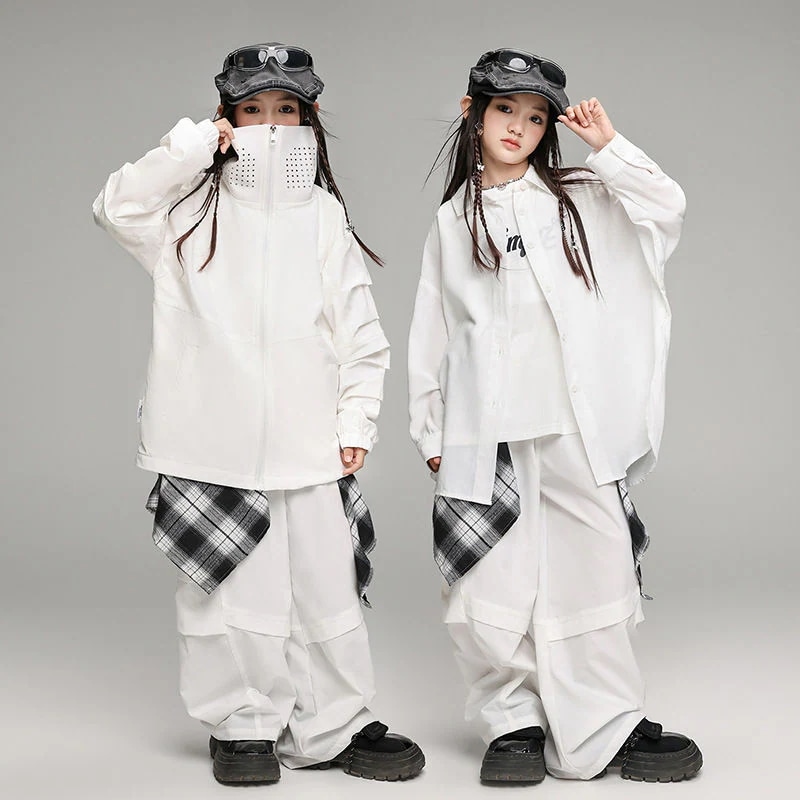 街のダンスの子供のファッション服の男女の子供のゆったりしたファッションのブランドは街のジャケットの子供のhiphopヒップホップのクールでかっこいい演出の服装を揚げます 街のダンスの子供のファッション服の男女の子供のゆったりしたファッションのブランドは街のジャケットの子供のhiphopヒップホップのクールでかっこいい演出の服装を揚げます