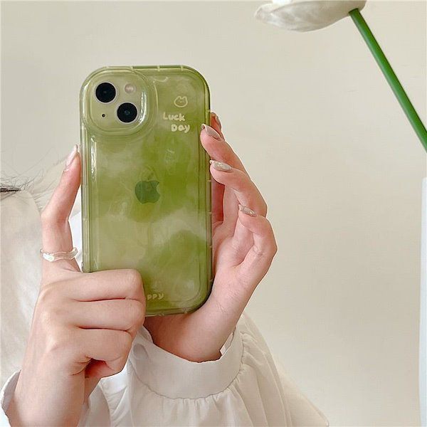 Qoo10] iPhoneケース グリーン 緑 抹茶