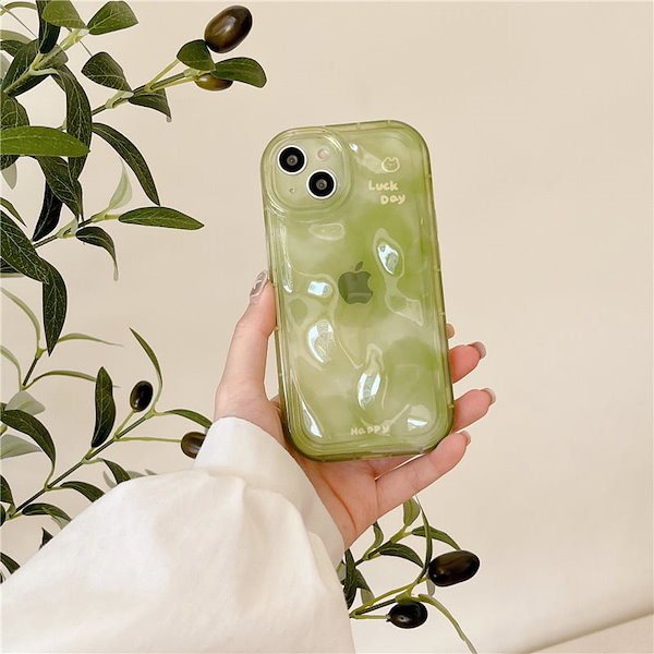 ⭐️For iPhone用 韓国電話ケース ふわふわ グリーン ⭐️For iPhone用