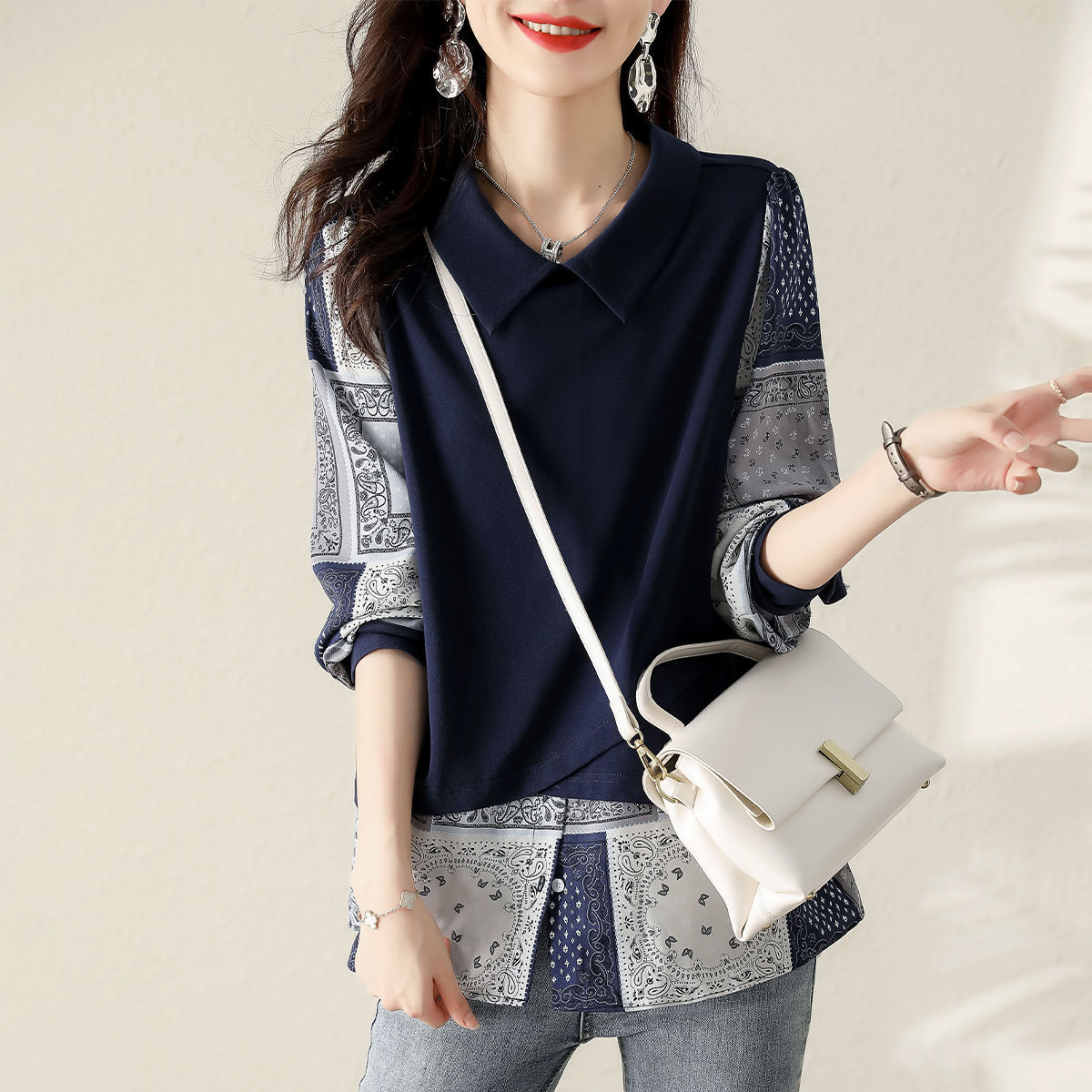 シャツレディース 【10点セット】韓国ファッション 長袖ブラウストップスKK80040 服