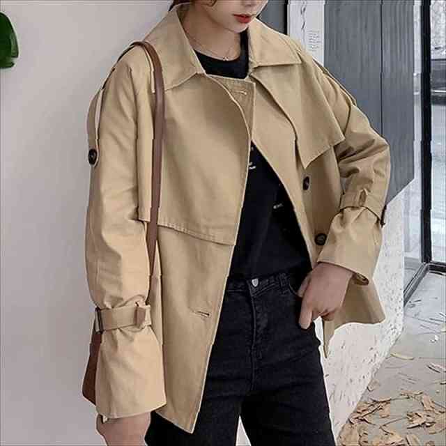 【即納】トレンチコート スプリングコート レディース アウター 大きいサイズ ライトアウター フォーマル ママコート ジャケット 上品 美シルエット 通勤 オフィス 大人可愛い おしゃれ カジュアル