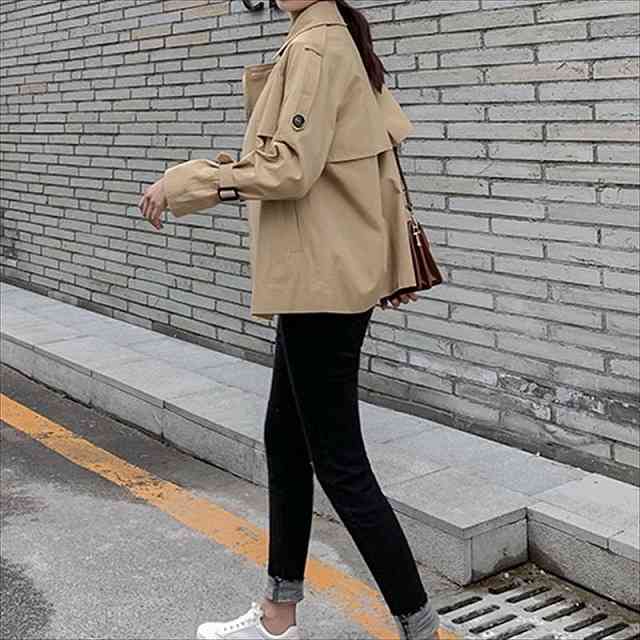 【即納】トレンチコート スプリングコート レディース アウター 大きいサイズ ライトアウター フォーマル ママコート ジャケット 上品 美シルエット 通勤 オフィス 大人可愛い おしゃれ カジュアル