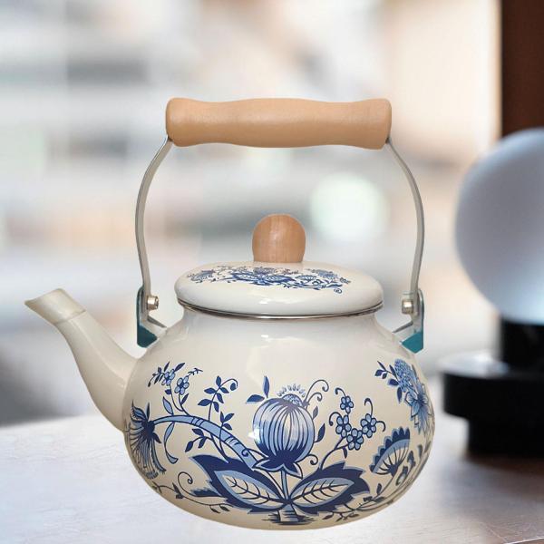 エナメルティーケトル 花柄エナメルポット 2.5L 大容量 ハンドル付き 磁器エナメルティーケトル パーティー キッチン 装飾 ティー エナメルティーケトル 花柄エナメルポット 2.5L 大容量 ハンドル付き 磁器エナメルティーケトル パーティー キッチン 装飾 ティー