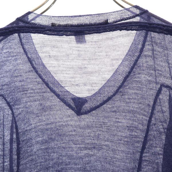 日本製 ウール 長袖 Vネック デザイン セーター SS ネイビー系 カットソー レディース 日本製 ウール 長袖 Vネック デザイン セーター SS ネイビー系 カットソー レディース