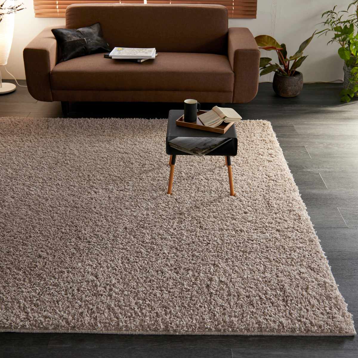 ラグ スミノエ ルーパス 130x190cm 防ダニ アレルブロック シャギーラグ ラグマット カーペット 絨毯 マット 機能ラグ 長方形 1.5畳 リビングマット アクセントラグ 滑り止め