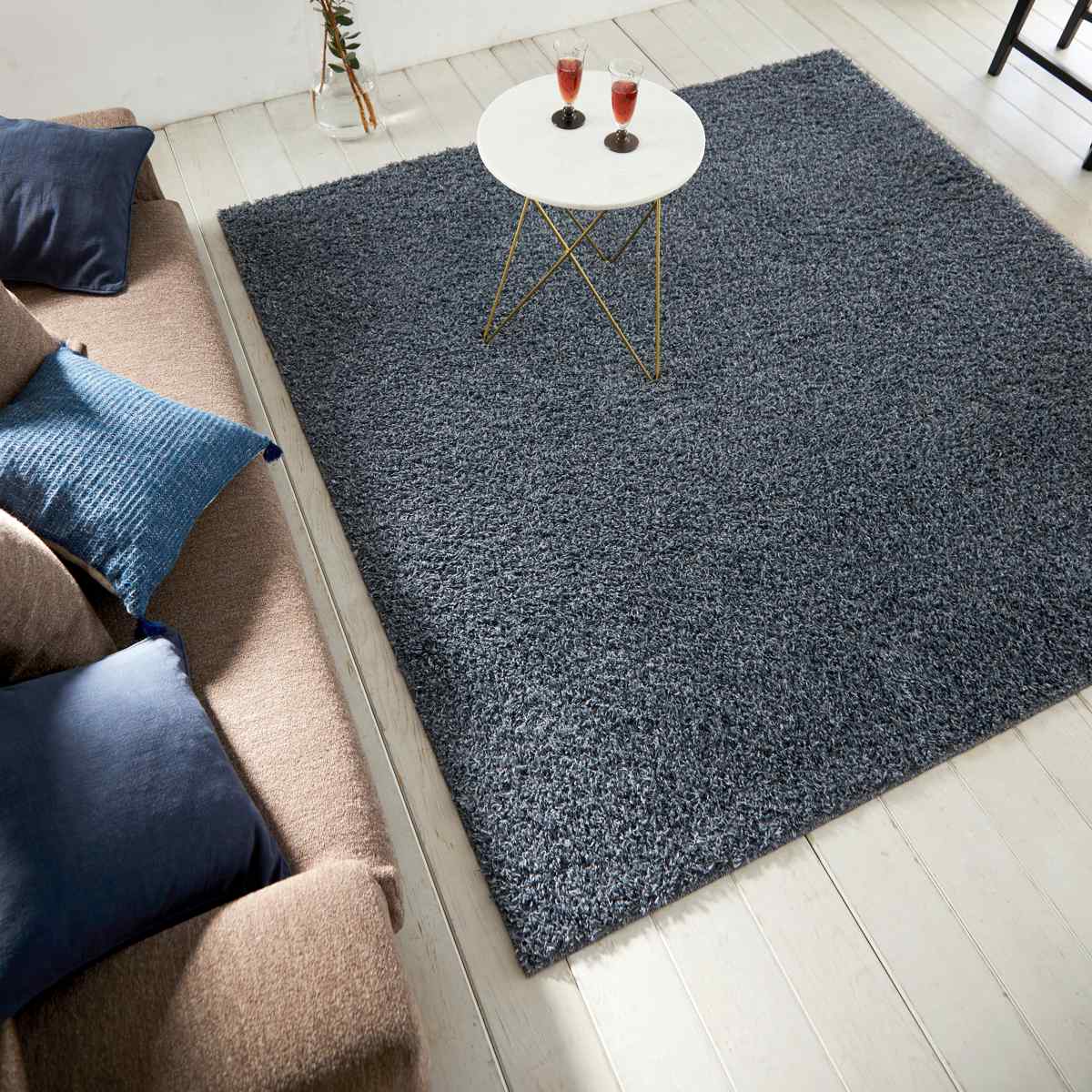 ラグ スミノエ ルーパス 130x190cm 防ダニ アレルブロック シャギーラグ ラグマット カーペット 絨毯 マット 機能ラグ 長方形 1.5畳 リビングマット アクセントラグ 滑り止め