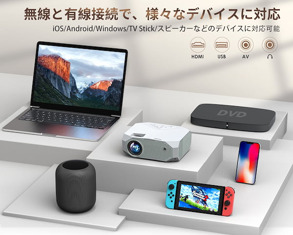 Qoo10] YOWHICK プロジェクター 小型 家庭用 28000