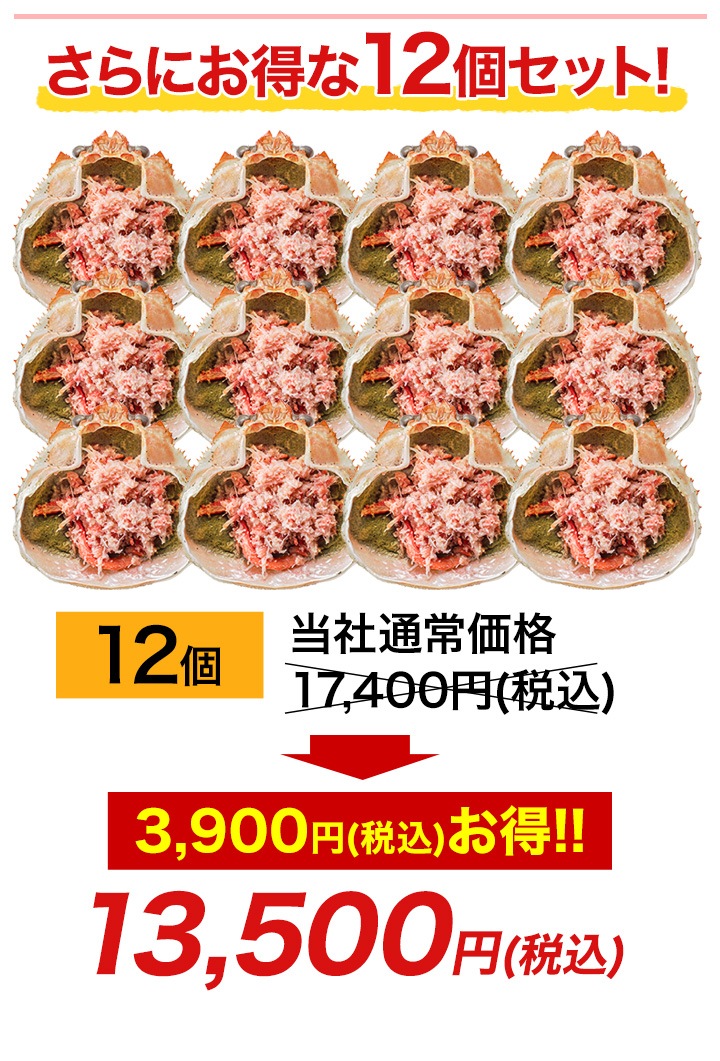 日本海「紅ずわい 蟹の甲羅盛」12個 日本海「紅ずわい 蟹の甲羅盛」12個