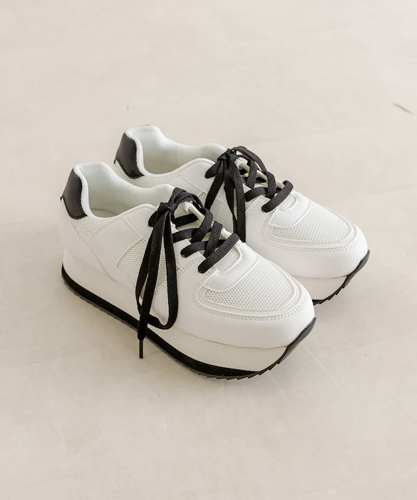 Qoo10 OLIVE des OLIVE 配色ソールリボンスニーカー リボン メッ