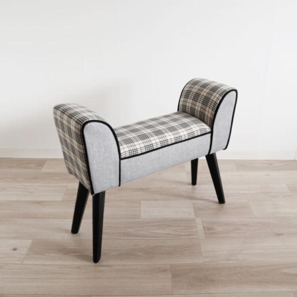 チェア 椅子 スツール レトロ かわいい アンティーク グレーチェック いす イス ソファ 1人掛け コンパクト スリム 座面高さ40cm チェア 椅子 スツール レトロ かわいい アンティーク グレーチェック いす イス ソファ 1人掛け コンパクト スリム 座面高さ40cm