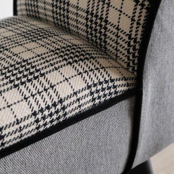チェア 椅子 スツール レトロ かわいい アンティーク グレーチェック いす イス ソファ 1人掛け コンパクト スリム 座面高さ40cm チェア 椅子 スツール レトロ かわいい アンティーク グレーチェック いす イス ソファ 1人掛け コンパクト スリム 座面高さ40cm