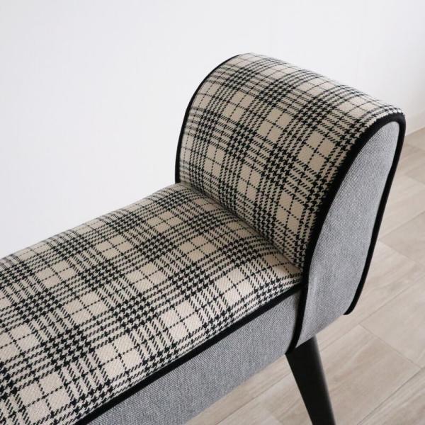 チェア 椅子 スツール レトロ かわいい アンティーク グレーチェック いす イス ソファ 1人掛け コンパクト スリム 座面高さ40cm チェア 椅子 スツール レトロ かわいい アンティーク グレーチェック いす イス ソファ 1人掛け コンパクト スリム 座面高さ40cm