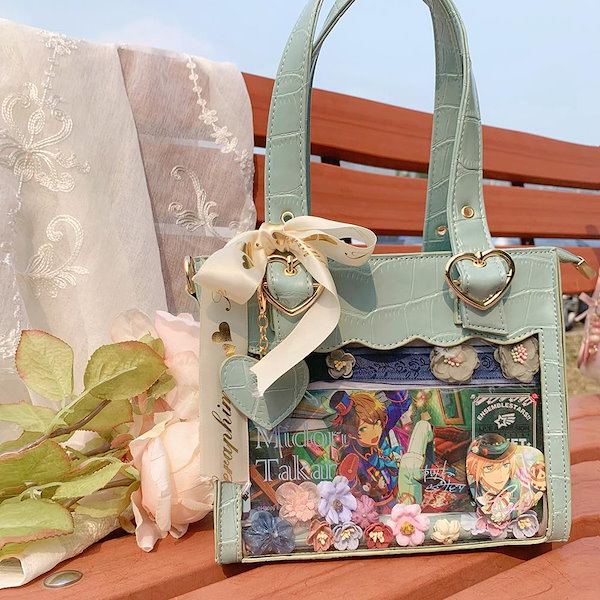 Qoo10] 痛バ 痛バッグ 2way 透明窓 かばん