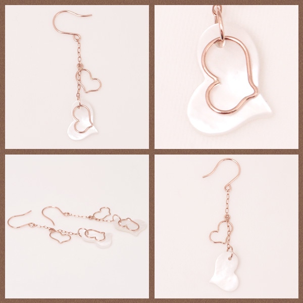 me on... K10PG オープンハート 白蝶貝 揺れる フックピアス 発送目安2-3週間 me on... K10PG オープンハート 白蝶貝 揺れる フックピアス 発送目安2-3週間