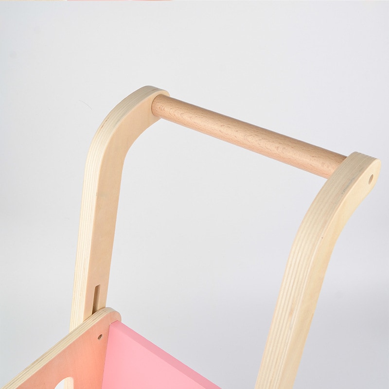 木製の子供のシミュレーションショッピングカートのおもちゃの女の子のスーパーマーケットのトロリーミニままごとのおもちゃセット