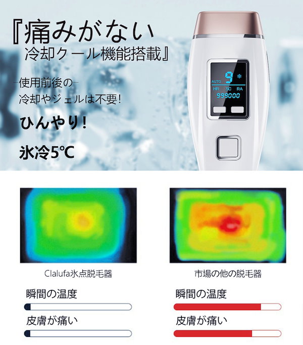 Qoo10] CLALUFA 痛くない冷感脱毛器VIO対応 男女兼用