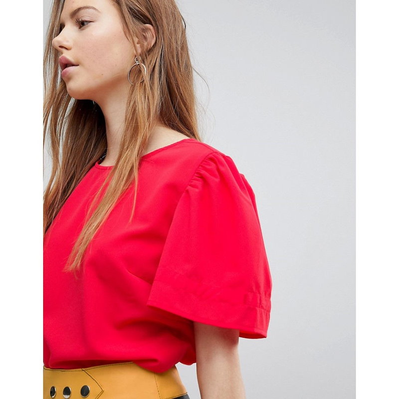 ヴィラ レディース トップス【Vila Gathered Sleeve Top】Lollipop ヴィラ レディース トップス【Vila Gathered Sleeve Top】Lollipop