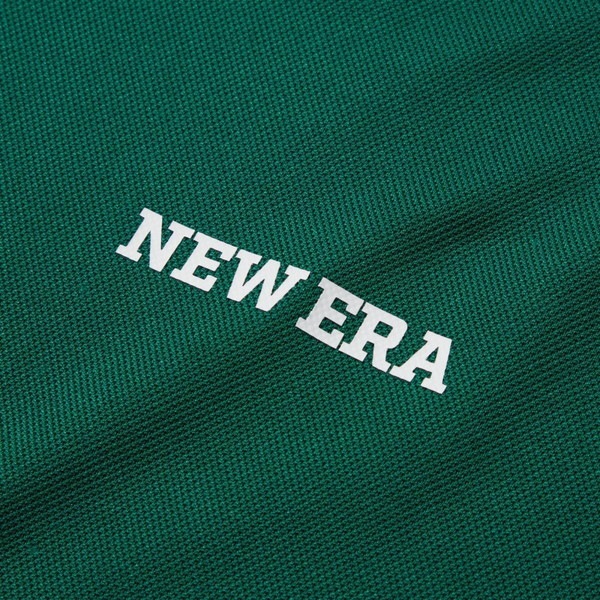 ニューエラ NEW ERA 半袖 ミッドネック 鹿の子 Tシャツ Vertical Logo エメラルドグリーン ゴルフ 14391495 ニューエラ NEW ERA 半袖 ミッドネック 鹿の子 Tシャツ Vertical Logo エメラルドグリーン ゴルフ 14391495