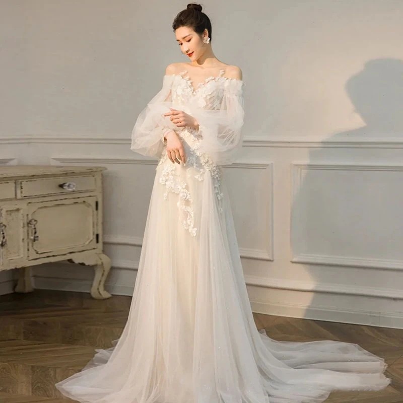 メガ割 白いイブニング ドレス スカート女性 24 ロング セクションを引きずる超妖精のエレガントな気質ブライダル旅行シュート ライト ウェディング ドレス 母の日 メガ割 白いイブニング ドレス スカート女性 24 ロング セクションを引きずる超妖精のエレガントな気質ブライダル旅行シュート ライト ウェディング ドレス 母の日