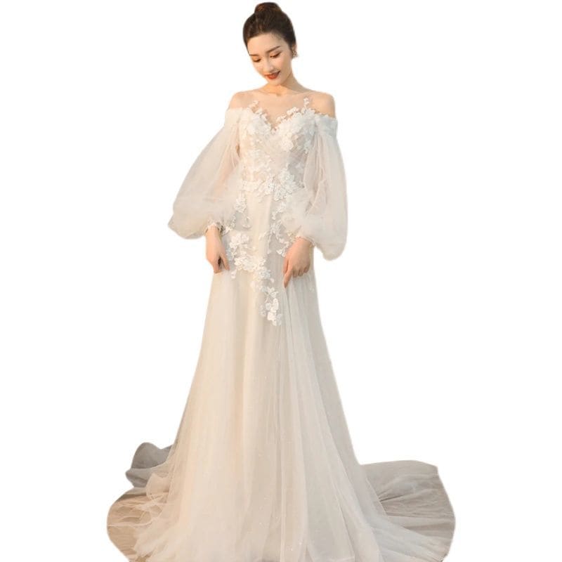 メガ割 白いイブニング ドレス スカート女性 24 ロング セクションを引きずる超妖精のエレガントな気質ブライダル旅行シュート ライト ウェディング ドレス 母の日 メガ割 白いイブニング ドレス スカート女性 24 ロング セクションを引きずる超妖精のエレガントな気質ブライダル旅行シュート ライト ウェディング ドレス 母の日
