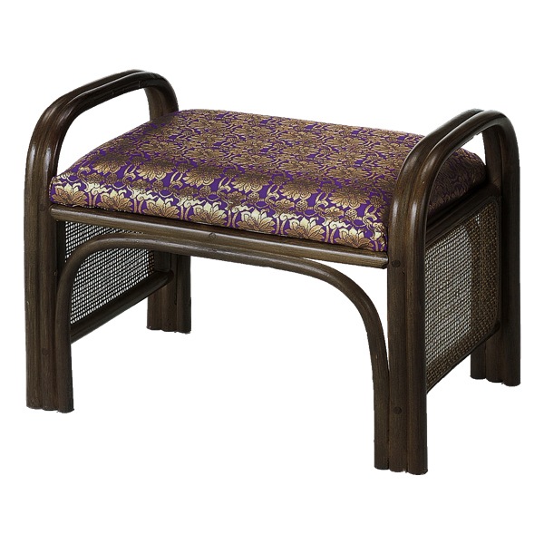 ラタンチェア 金襴座椅子 紫 仏壇用 幅49cm 正座椅子 イス チェア 座いす アジアン ラタンチェア 金襴座椅子 紫 仏壇用 幅49cm 正座椅子 イス チェア 座いす アジアン