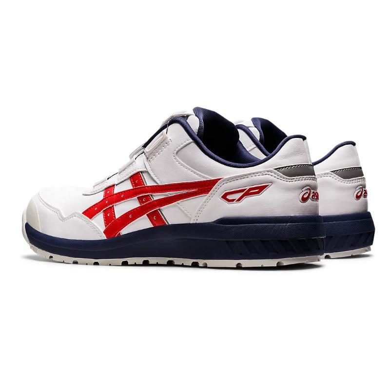 アシックス 安全靴 ウィンジョブ CP306 BOA 3E相当 ローカット ホワイトクラシックレッド 28.0cm 1273A029 セーフティシューズ 作業靴 先芯